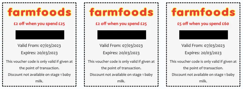 Farmfoods vouchers offers deals