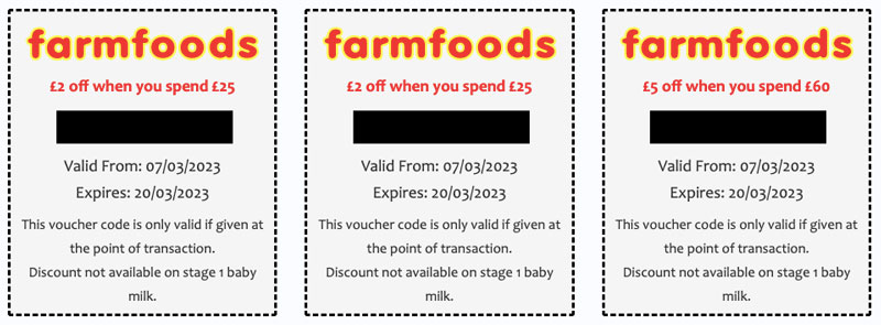 Farmfoods vouchers offers deals